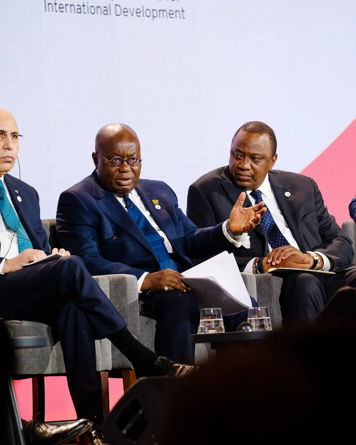 African business and government leaders in conversation at a summit